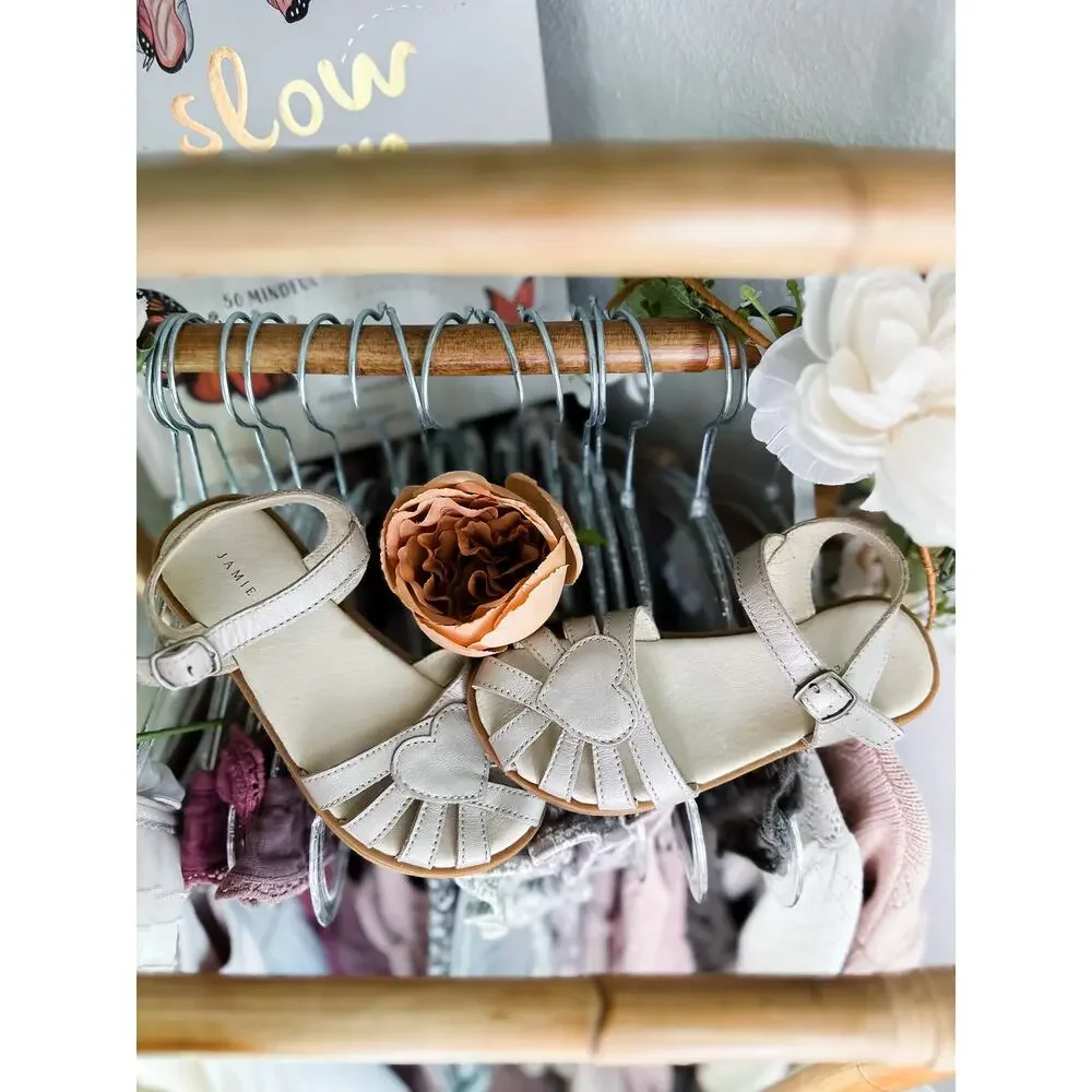 Jamie Kay petite Matte Gold Heart Sandal Flats – EU30 | UK12 | US12.5